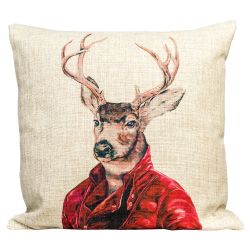  Декоративная подушка «Мистер Благородный Олень» (версия 1)