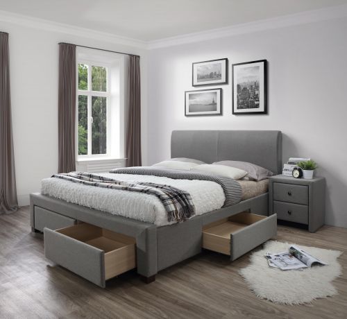 Кровать Halmar MODENA (серый) 160/200