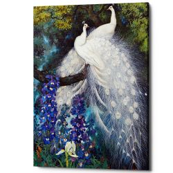 Картина «Королевский павлин», версия 3(холст, галерейная натяжка)