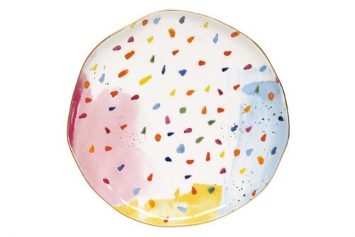 Тарелка закусочная Брызги красок без инд.упаковки
