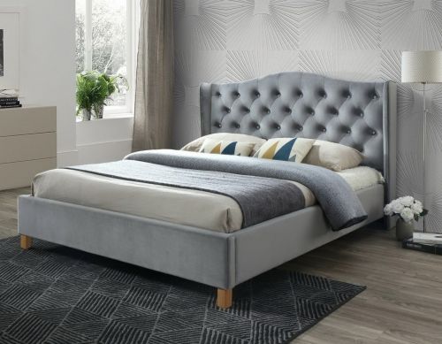 Кровать Signal ASPEN Velvet (серый) 160/200