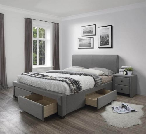 Кровать Halmar MODENA (серый) 180/200