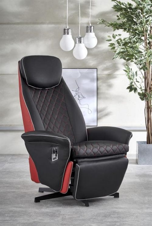 Кресло Halmar CAMARO (черный/красный)