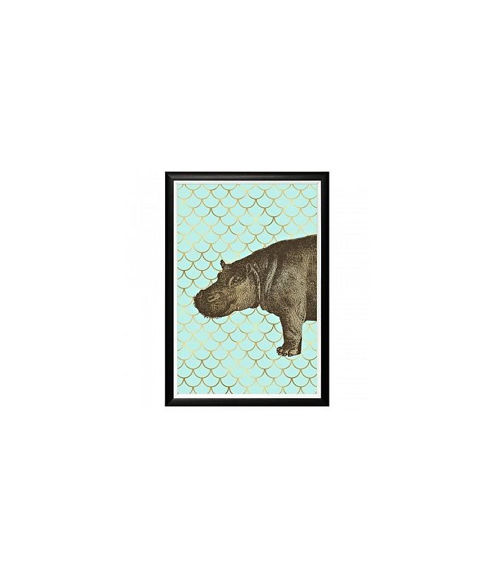 Арт-постер «Самый обыкновенный бегемот»