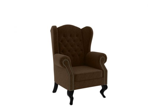 Кресло Альбарон Е15 коричневое темное