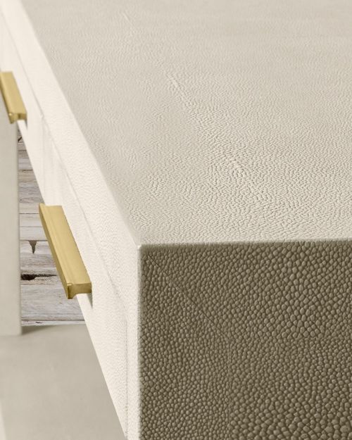 Консоль &quot;Мередит&quot; с шагреневой кожей. Бежевая