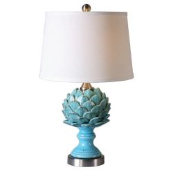 Зеленая настольная лампа "Мерида"