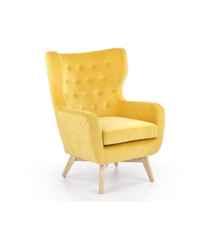 Кресло Halmar MARVEL (желтый/натуральный)