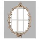 Овальное зеркало в серебряной раме “Буа”