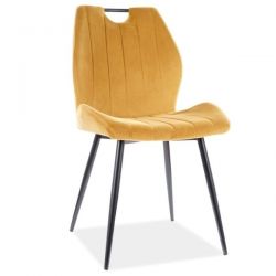 Стул кухонный Signal ARCO VELVET (карри/черный)