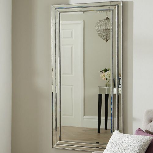 Напольное зеркало в раме "Анри" Серебро