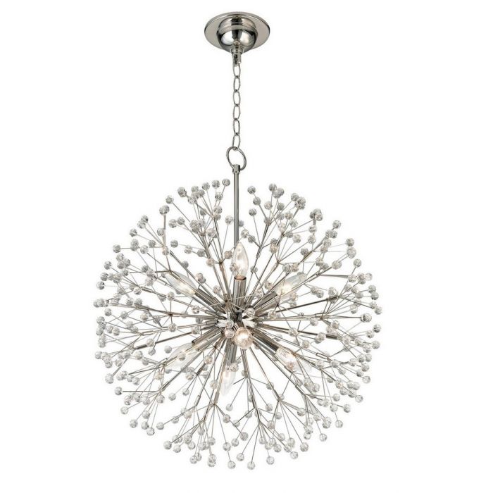 Круглая люстра "Норвич" Никель