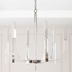 Люстра с 6-ю подсвечниками "Дэйзи" Серебро