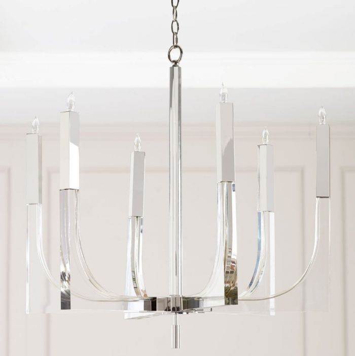 Люстра с 6-ю подсвечниками "Дэйзи" Серебро