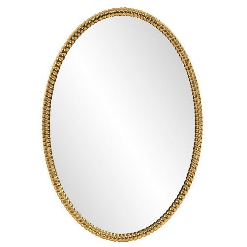 Овальное золотое зеркало "Джанет"