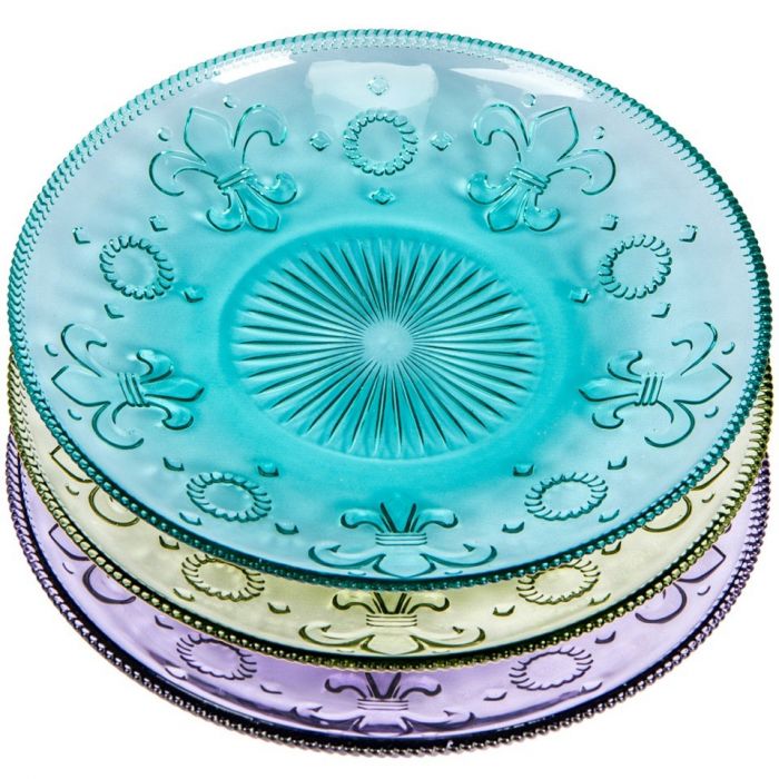 Тарелки «Королевская лилия» (3 штуки, 3 цвета)