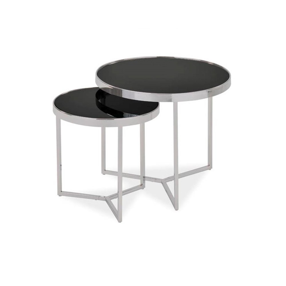 Комплект столиков Amali II черный / хром