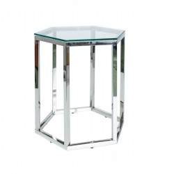 Стол журнальный Signal CONTI (серебряный)