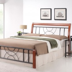 Кровать Signal CORTINA (черешня античная/черный) 160/200