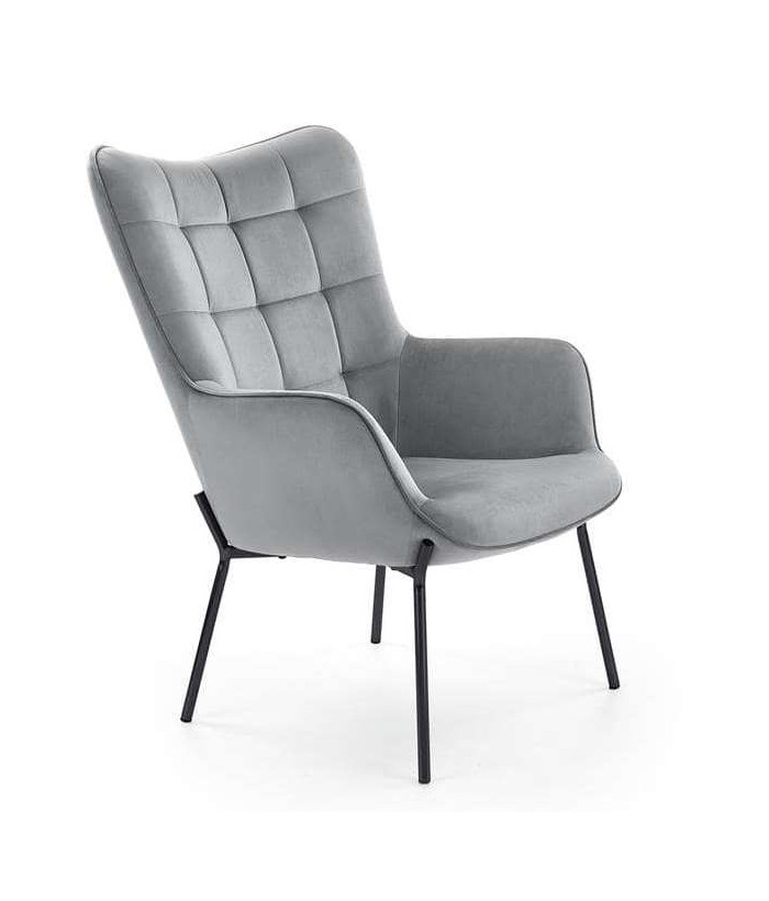 Кресло Halmar CASTEL (светло-серый/черный)