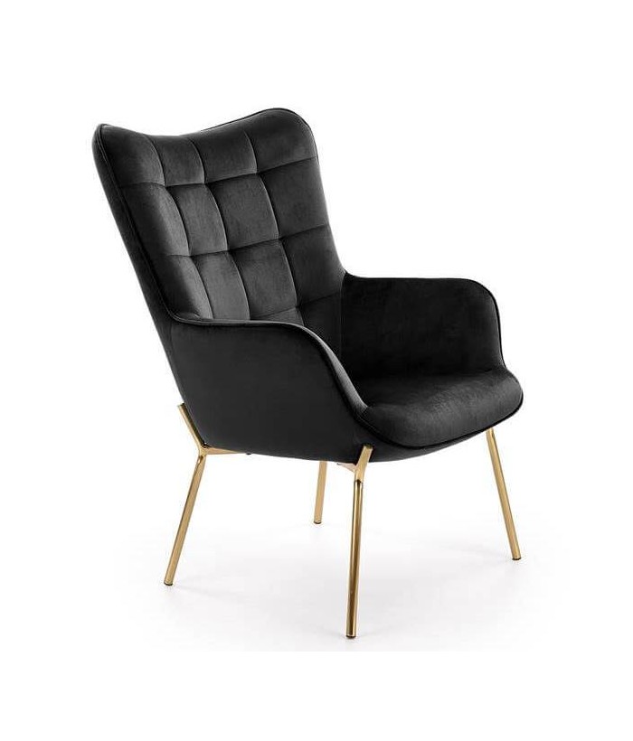Кресло Halmar CASTEL 2 (черный/золотой)
