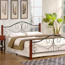 Кровать Halmar VIOLETTA (черешня античная/черный) 140/200