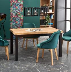 Стол обеденный Halmar TIAGO, раскладной (дуб ланcелот/белый)