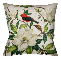 Декоративная подушка «Магнолия», версия 5 (беж)