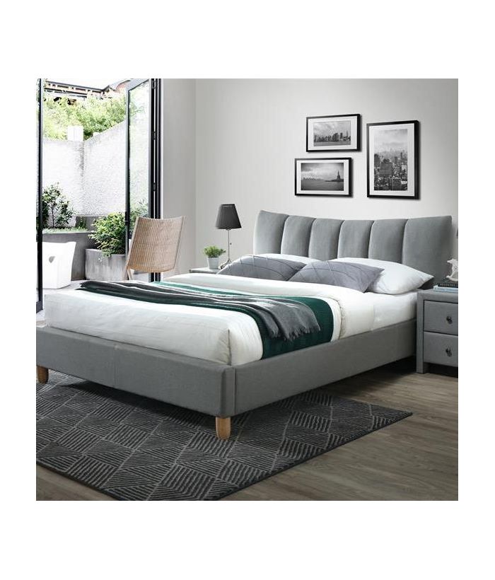 Кровать Halmar SANDY 2 (серый/бук) 160/200