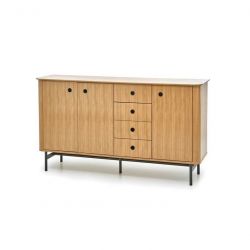 Комод HALMAR SMART KM-1 (дуб натуральный/черный)