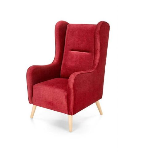 Кресло Halmar CHESTER 2 (бордовый/натуральный)