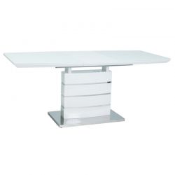 Стол обеденный Signal LEONARDO 140 раскладной (белый лак)