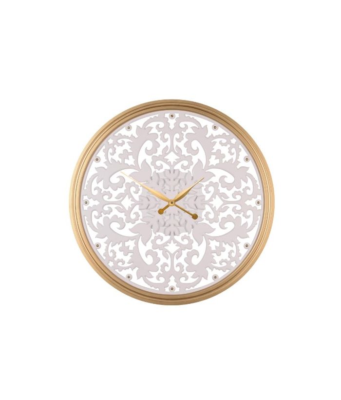 Часы настенные REFINED White/gold 75