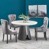 Стол обеденный Halmar REMIGIO 120 (белый мрамор/серый)