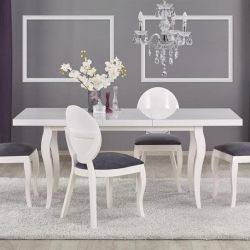 Стол обеденный Halmar MOZART 160 раскладной (белый)