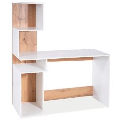 Стол компьютерный Signal B-007 (белый мат/дуб вотан)