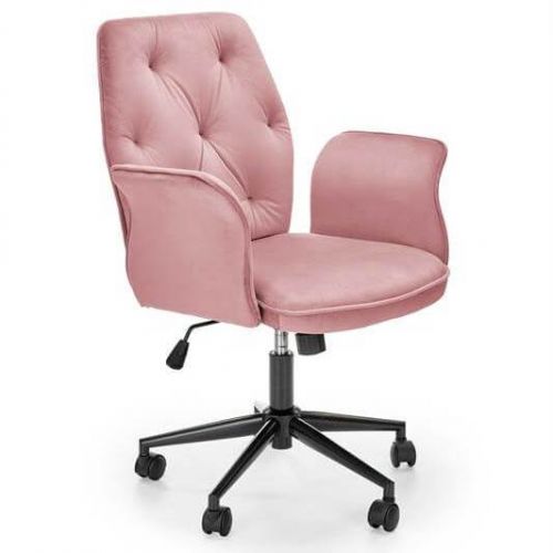 Кресло компьютерное Halmar TULIP (розовый/черный)