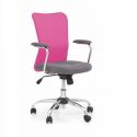 Кресло компьютерное Halmar ANDY (серый/розовый)