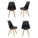Комплект из 4-х стульев Eames чёрный