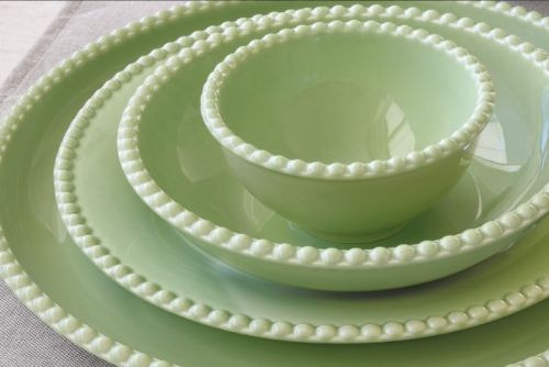 Тарелка суповая Tiffany, зелёная, 20 см