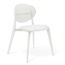 Стул Luna с мягким сиденьем белый