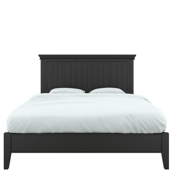 Кровать с жесткой спинкой 120x200 черная