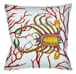 Декоративная подушка «Фантастика подводного мира» версия 4 (руж)