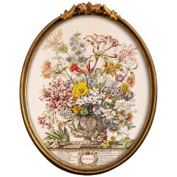 Репродукция на холсте «12 месяцев цветения», версия Октябрь, в раме «Тиффани»