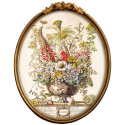 Репродукция на холсте «12 месяцев цветения», версия Декабрь, в раме «Тиффани»