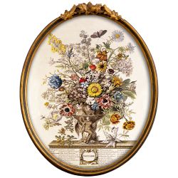 Репродукция на холсте «12 месяцев цветения», версия Ноябрь, в раме «Тиффани»