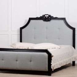 GW11S-BLACK Кровать 150х200, черный, обивка HR150-9