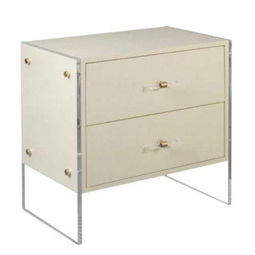 Бежевая прикроватная тумба “Берк”