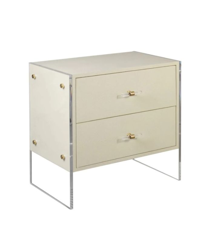 Бежевая прикроватная тумба “Берк”