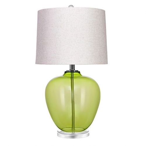 Зелёная настольная лампа “Хизер”